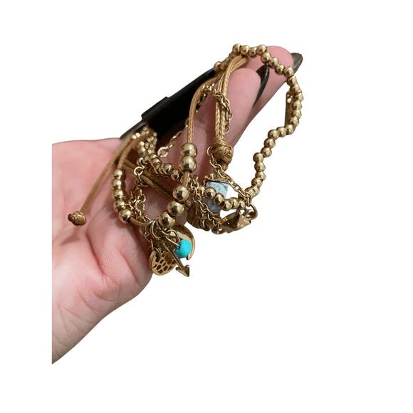 NWT Bangle Gold Mythical Bundle of Charmed Bracelets Western Boho Fairy Jewlery - Picture 3 of 6